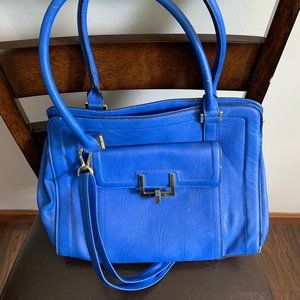 Merona Faux Leather Cobalt Blue Purse OS